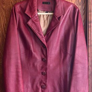 Genuine Red Leather Jacket/Coat